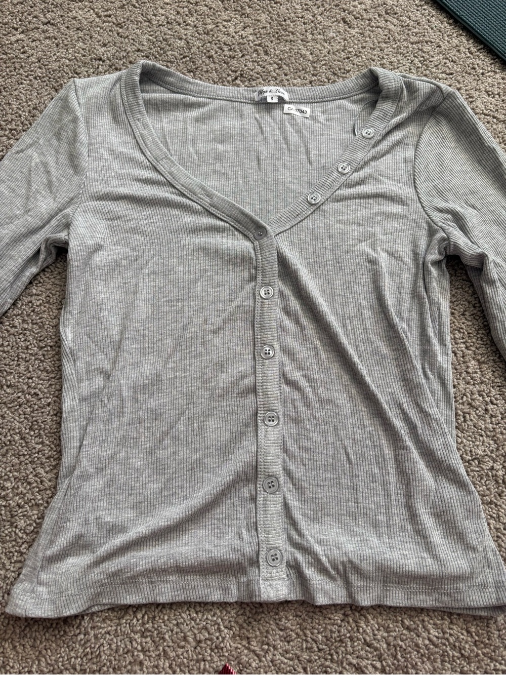 long sleeve henley top